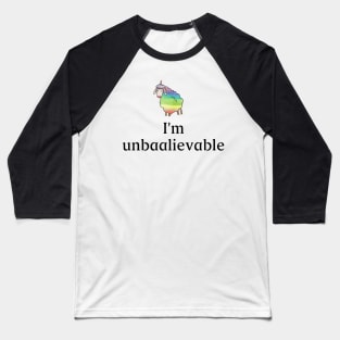 Incredible rainbow unicorn sheep. What does the sheep say? Baa! Shirt and accessory gift idea Baseball T-Shirt